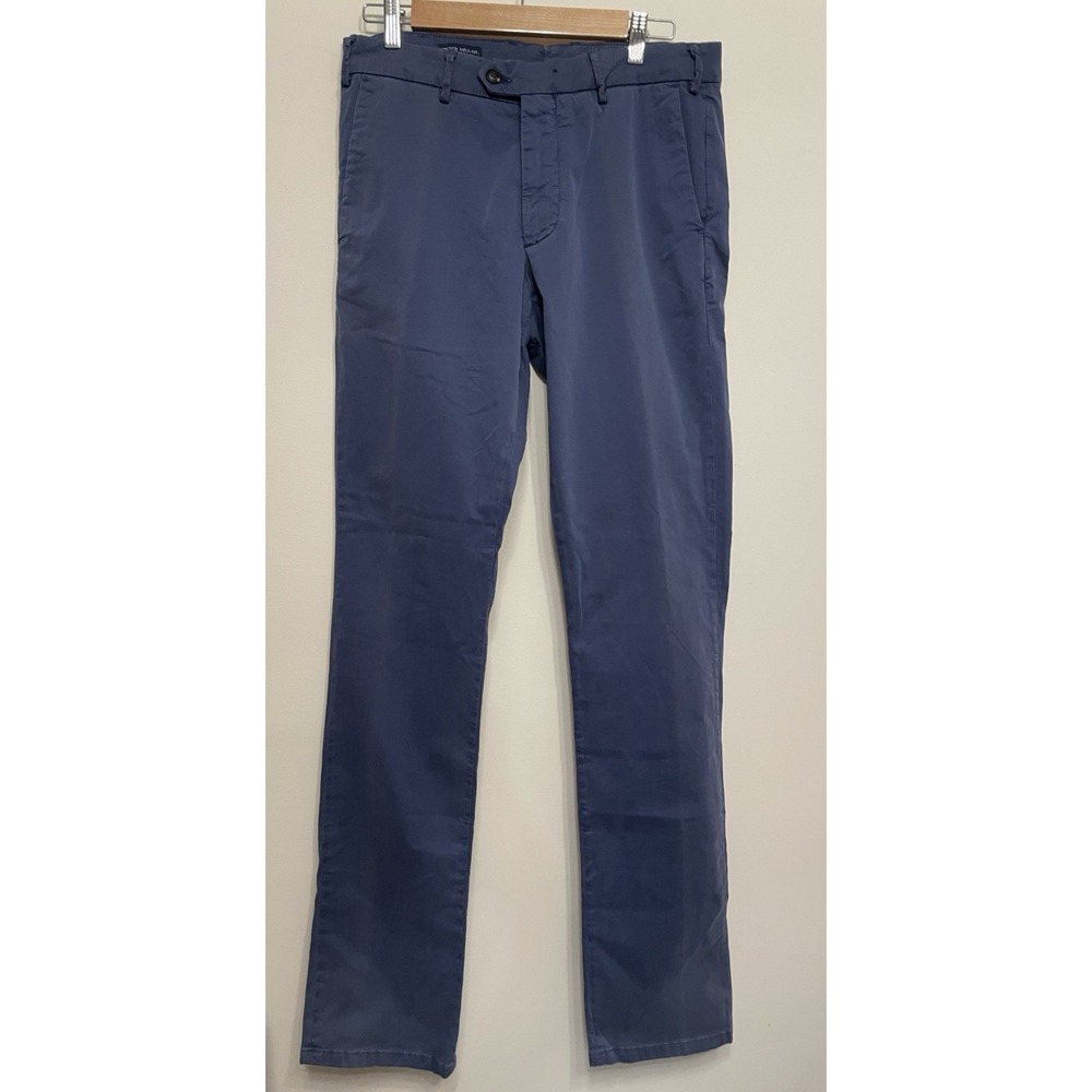 Peter Millar‎ Concorde Trousers Men Size 32 Blue Flat Front Cotton Stretch New
